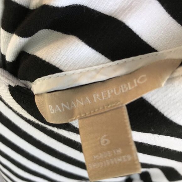 Banana Republic Bodycon Knit Striped Nautical Zip Dress 6 - Picture 9 of 11